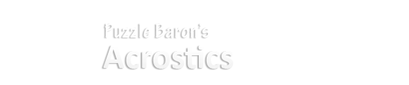 Acrostic Puzzles | Bashfulbob's Profile